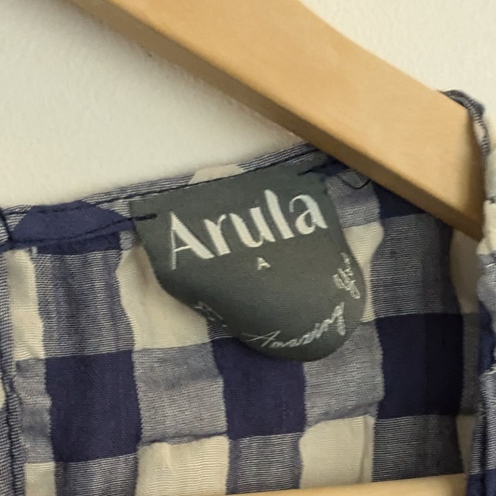 ARULA Blue and White Checkered Blouse - Picture 7 of 7